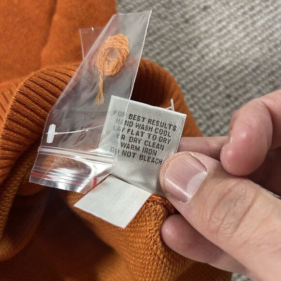 Peter Millar 1/4 Zip Sweater Mens XXL Orange Pullover Wool Golf MF14S82 - Picture 8 of 10